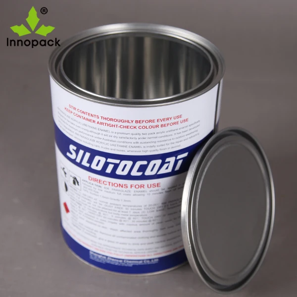 1 Liter Round Paint Tin Can With Metal Lid,Tin Bucket For Glue,Latex