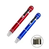 Aluminium Mini Portable Customized Phillips LED Screwdriver Magnetic Screwdriver with Light