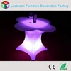PE plastic plum shape LED table use for bar/nightclub/cafe