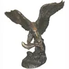 Outdoor garden decorative large eagle statues catching a snake