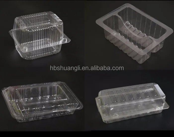 Rectangular Clear Transparent Plastic Cookie Packaging Box With Inserts