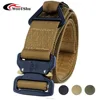Tactical Rigger's Belt, Military Style Webbing Riggers Nylon Web Belt with D-Ring