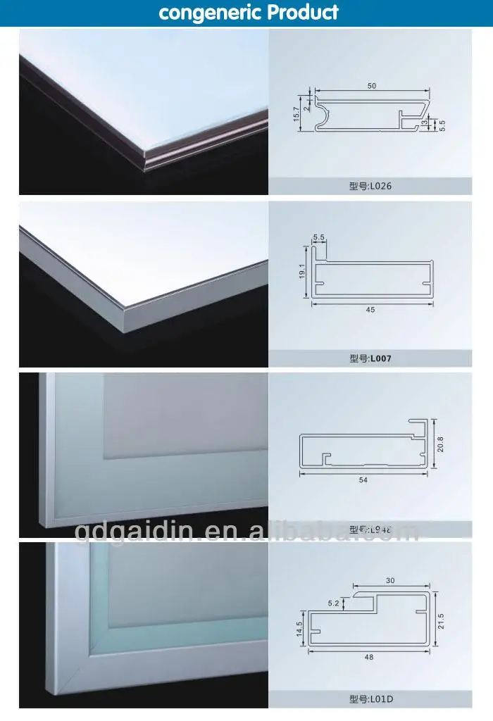 Italian Cabinet Hardware Kitchen Cabinet Aluminum Frame Glass Door