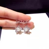 Kaimei new products 2017 silver mexico jewelry small cute flower pearl stud earring AAA cubic zirconia pearl earrings for girls