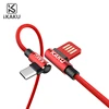 90 degree fiber cable fabric braided usb charger data cable for apple iphone 5 ios devices