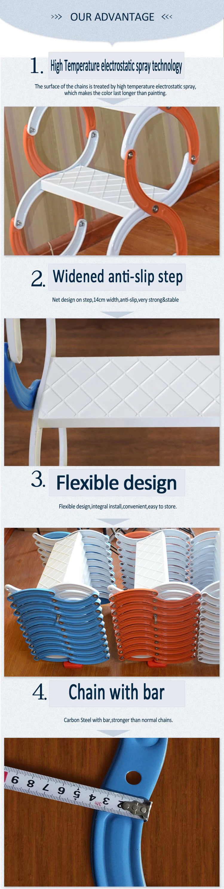 Carbon Steel Material Folding Attic Staircase