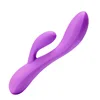 2019 Dual vibrating massager liquid silicone full wrap