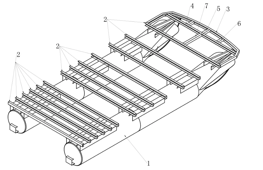 6.98m Aluminum Pontoon Boat With Bimini