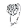 Rose Cut Diamond Ring Jewelry Wedding Pave Setting 925 Sterling Silver Rings Rose Shaped Engagement Ring Rose Shaped Rings