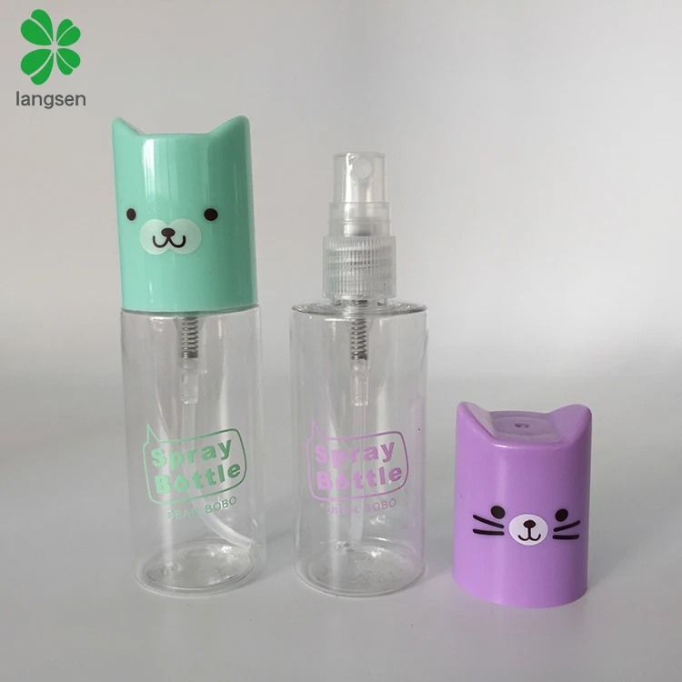 Cute 35ml clear round cylinder spray bottle