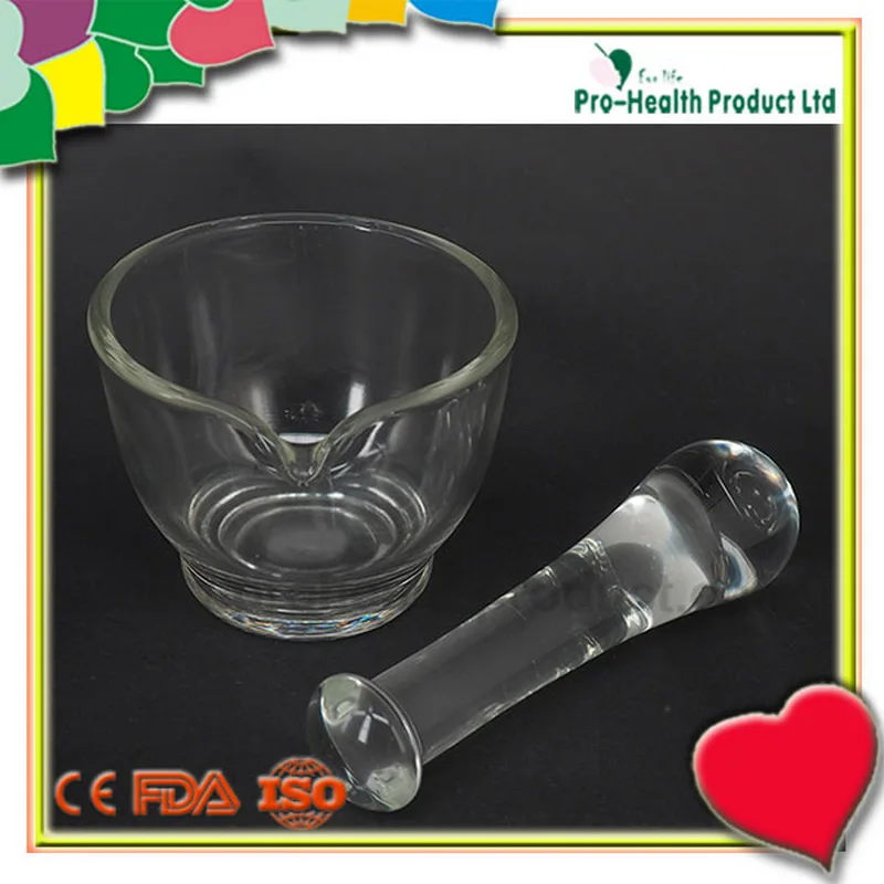 4 Oz Food Grade Glass Mortar And Pestle Set Pill Crusher Mixer Buy