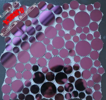 Purple Round Mosaic Decorative Wall Mirror Tile Purple Round Mosaic Decorative Wall Mirror Tile Tiles