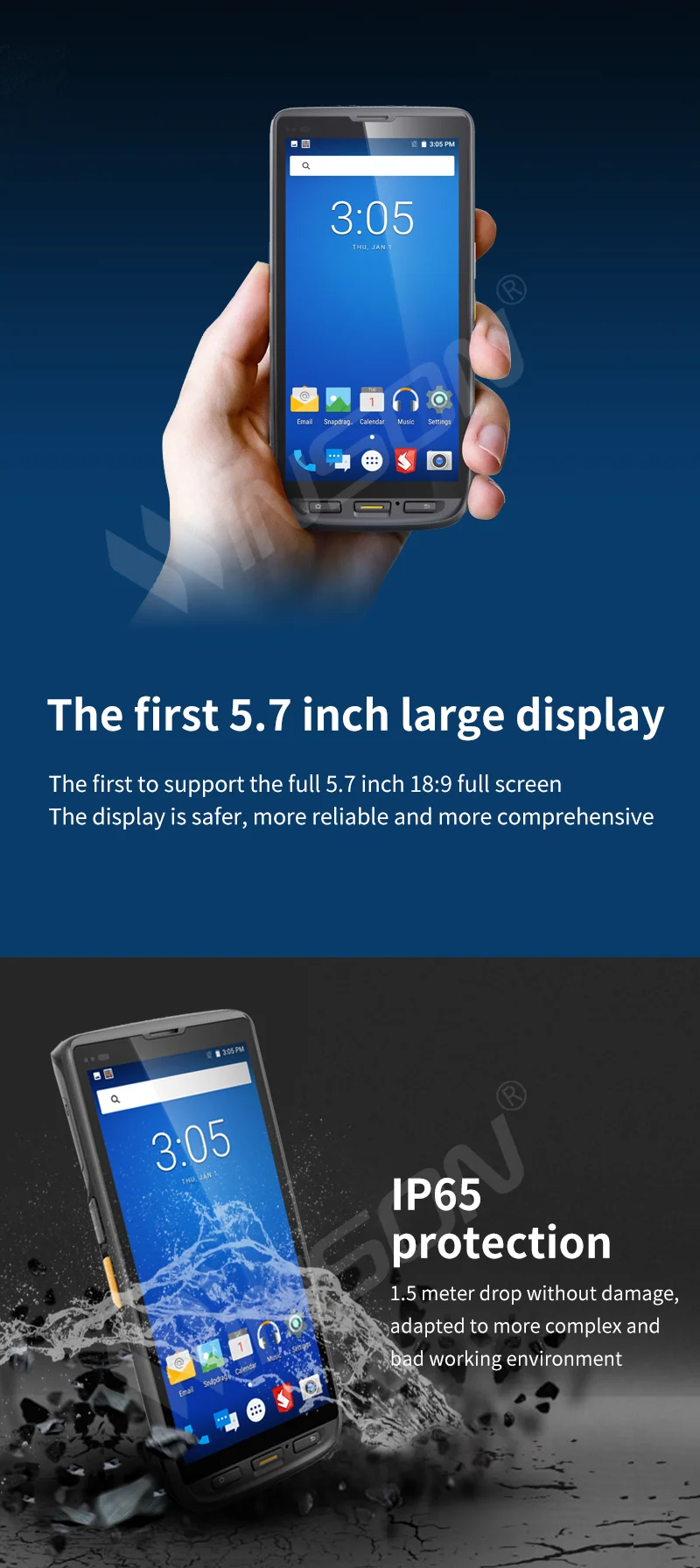 Android 12 4G Smartphone Handheld PDA 1D 2D qr Barcode Scanner Inventory Mobile Data Terminal