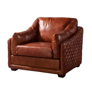 Cigar Antique Vintage And Aged Leather Sofa Couch