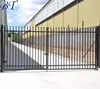 wholesale attractive privacy used wrought iron fencing pedestrian gates/main door design