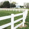 PVC Ranch Vinyl White Post And Rail Horse Fencing Three Rails