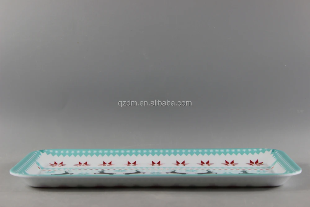 Christmas Melamine Rectangular Trays 30x16.7cm