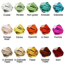 Czech Seed Beads (115/LOT)4mm Clear Colorful Crystal Bicone Beads Pick Color DIY Jewelry Faceted Glass Crystal Spacer Beads
