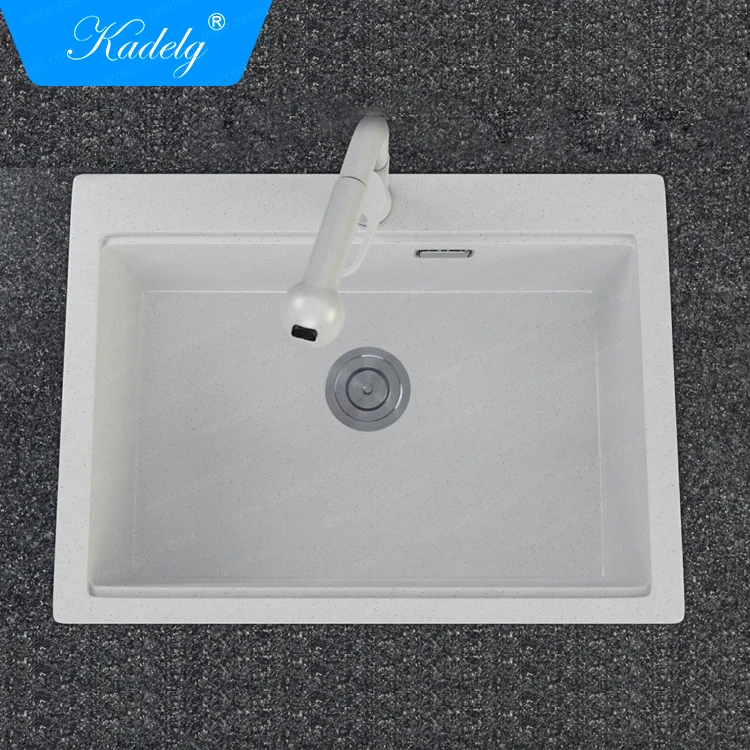 Cleaning Resin Sinks Food Grade Kitchen Quartz Stone Sink With Acrylic