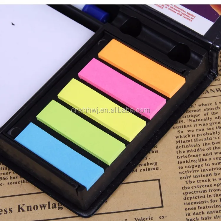 Custom Sticky Note In Leather Case,Sticky Notes Box Buy Sticky Note