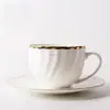 white pumpkin ceramic Tea coffer cup and saucer sets for home and office