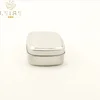 metal tea storage packs aluminum square tin for tea small tin box rectangle food grade cookie can pet food tin can dog food