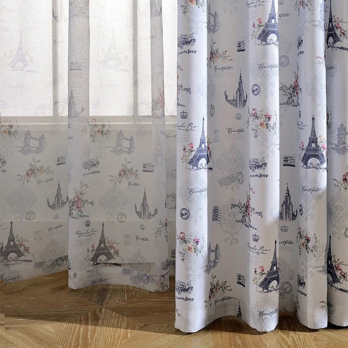 Factory Direct Sale Concise Style Sheer Polyester Curtains Fabrics