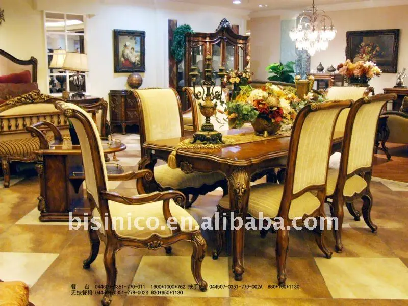 Antiguos juegos de comedor elegantes, mesa comedor, silla de ...
