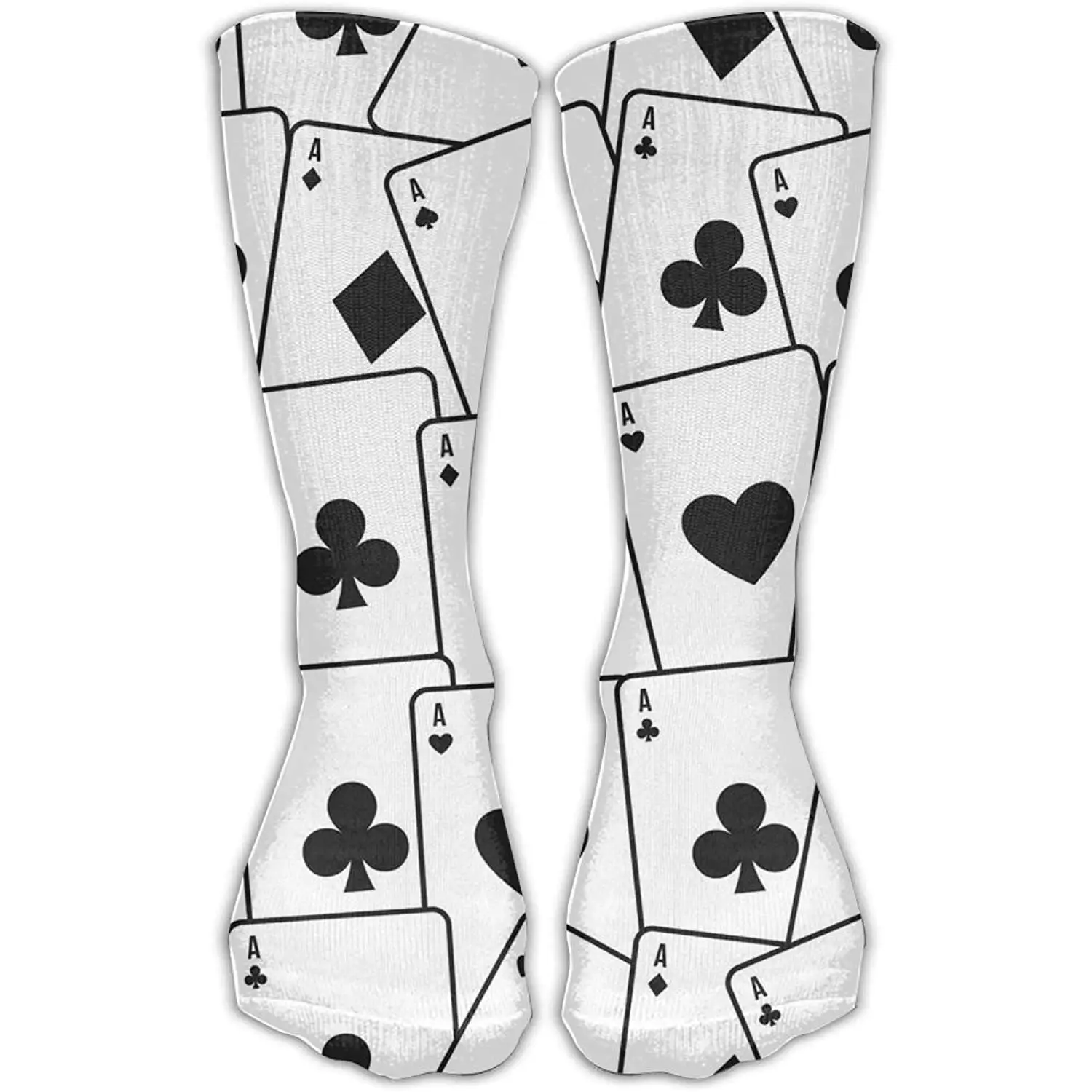 SARA NELL Women Lady Girls Classics Crew Socks Red Blue White Stiped Personalized Athletic Dress Socks 30cm Long-All Season