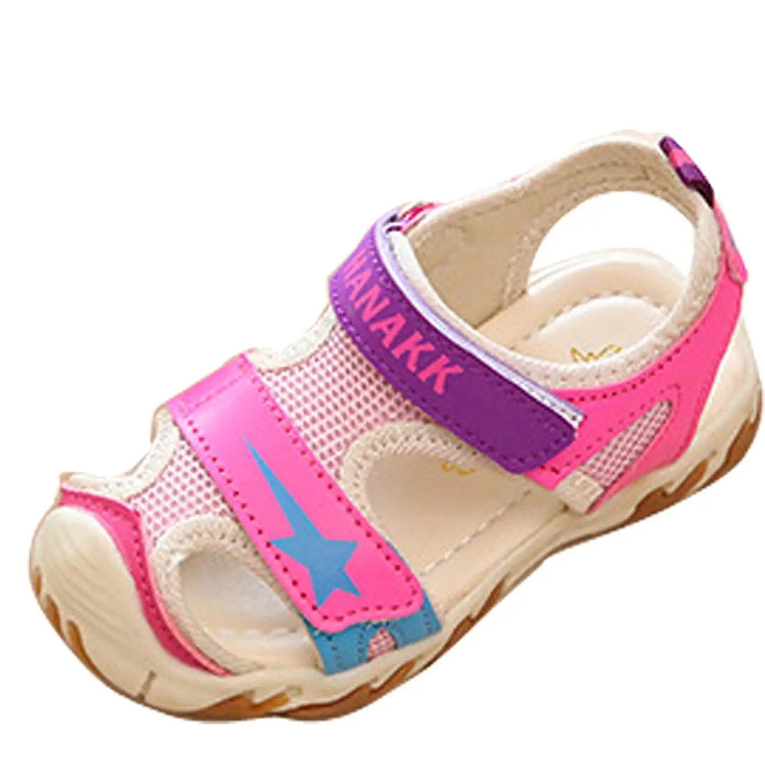 Gaorui Kids Baby Boy Girls Closed Toe Sport Sandals Soft Sole Antiskid Beach Flat Shoes