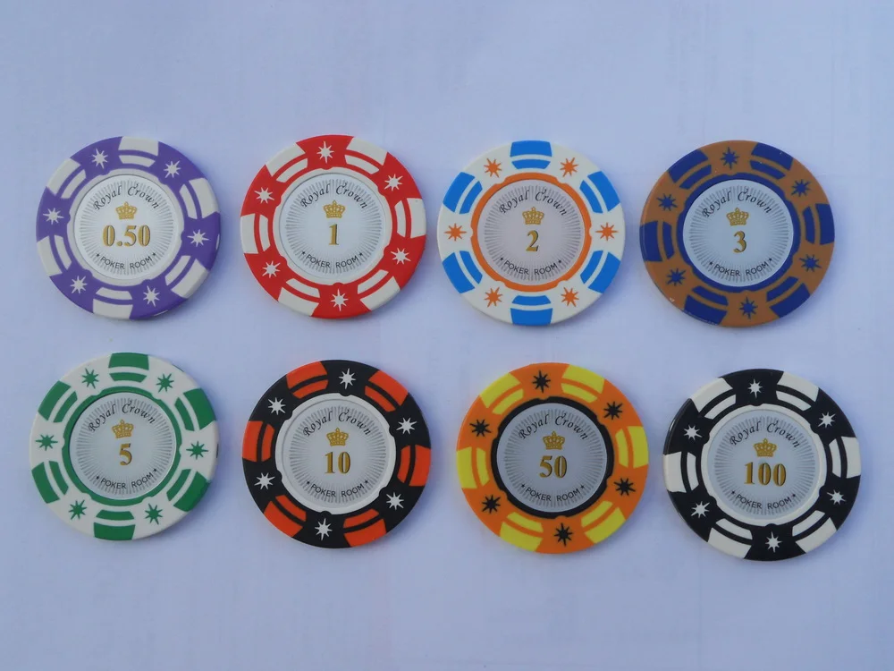 High Quality Crown Poker Chip With Golden Sticker - Buy New Sticker ...