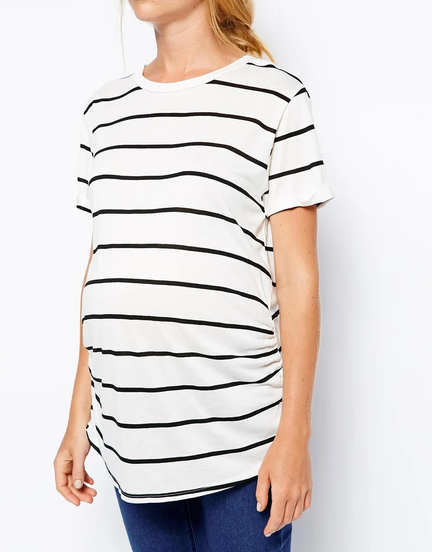 Western Maternity Wear In Black And White Stripe Shirt Buy Western