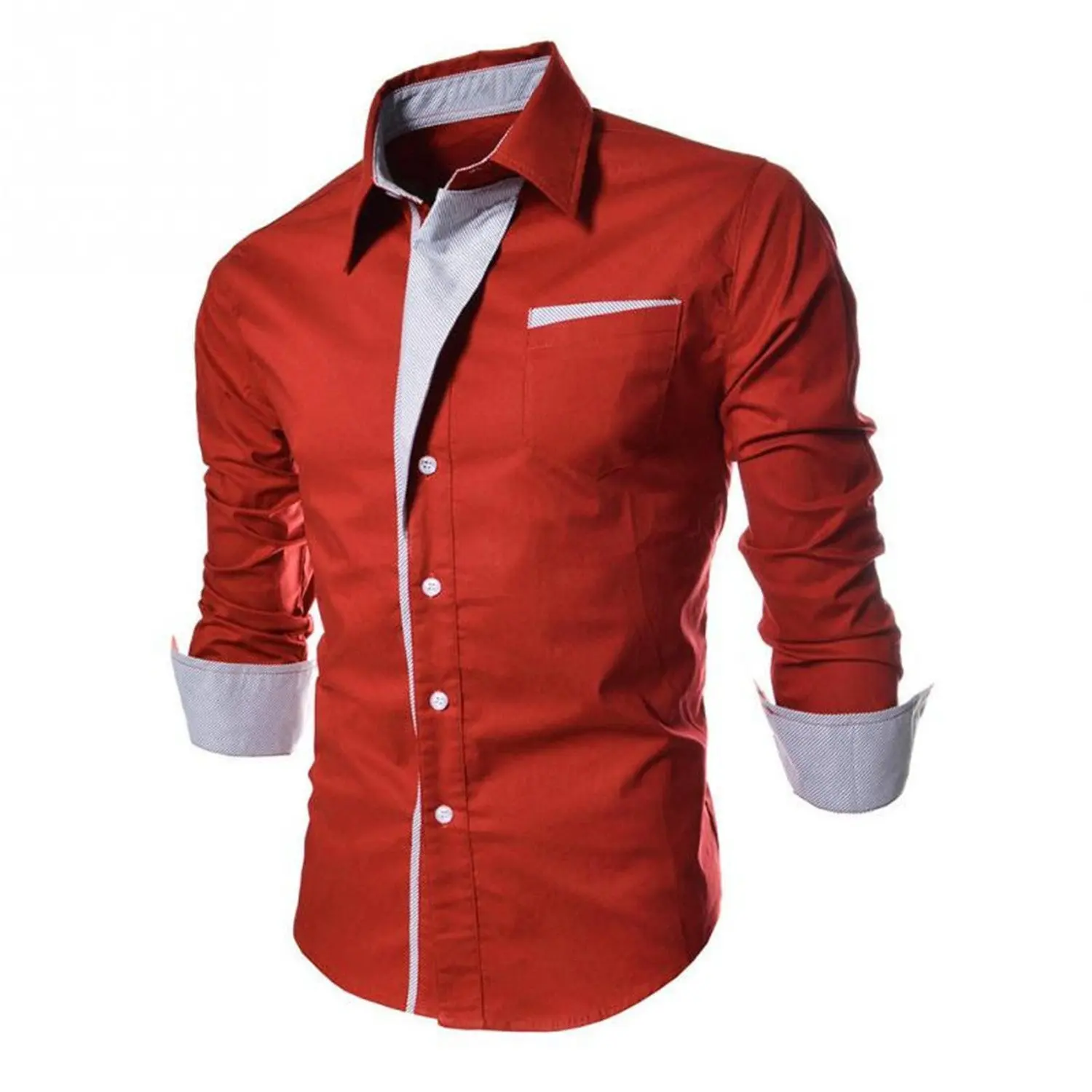 Sonder NEW Hot Sale Men Shirt Fashion Long Sleeve Casual Shirt Slim Fit Male Shirt Men Cotton Tuxedo Mens Shirts