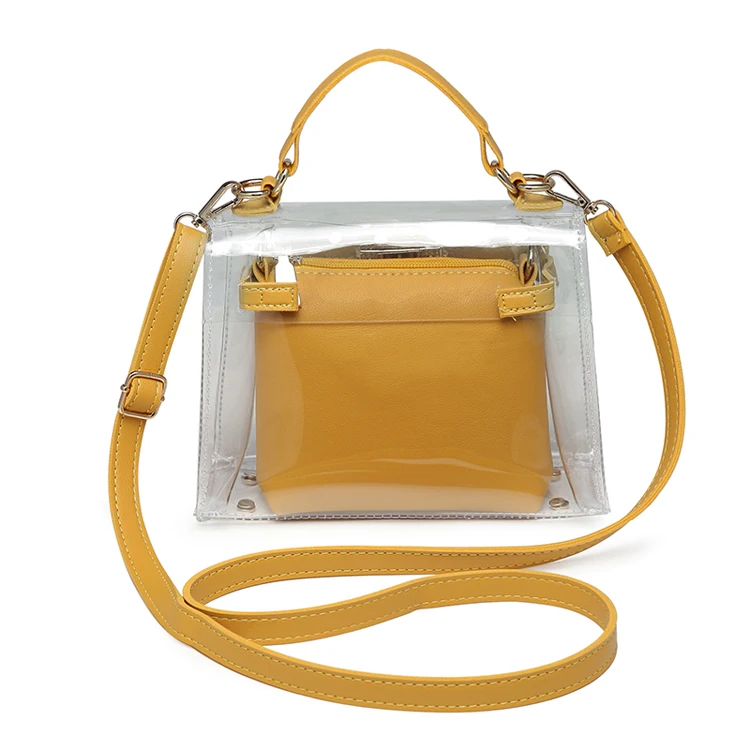 2019 Latest Design Fashion 2 In 1 Clear Pvc Handbag For Women - Buy ...