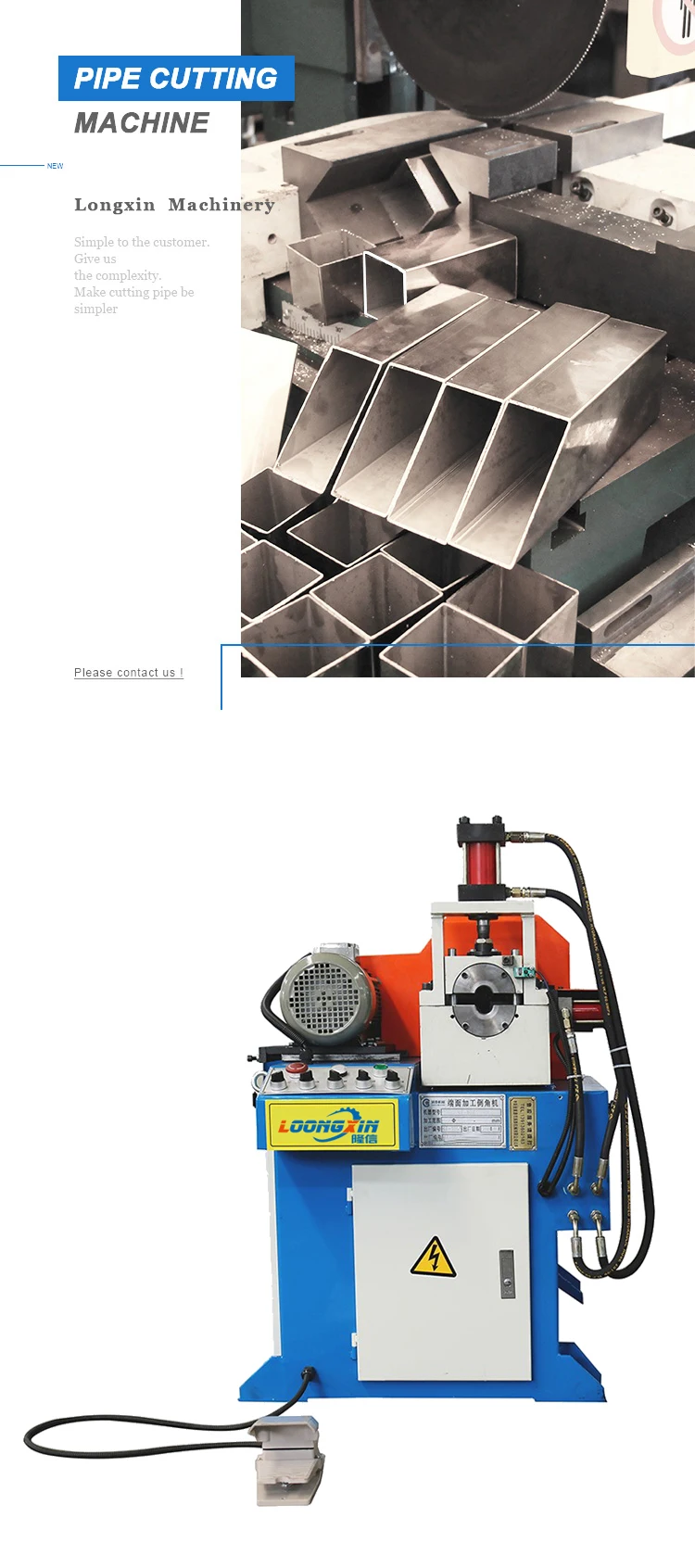 Single Head Steel Tube End Forming Hand Tools Bar Portable Pipe End Beveling Chamfering Machine