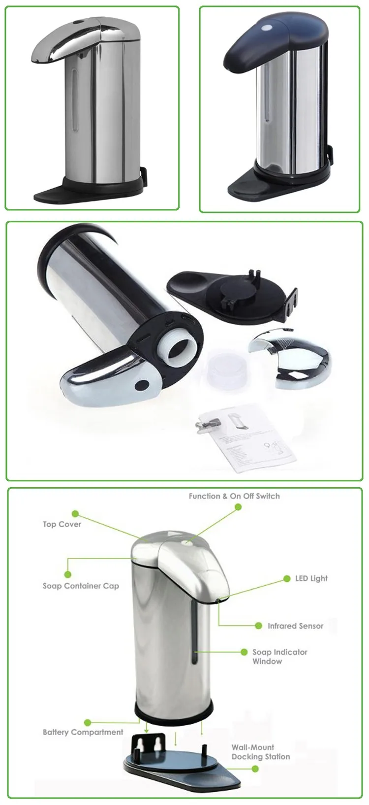 Automatic Handsfree Stainless Steel Touchless Decorative