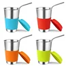 FDA Single Wall Reusable Coffee Cup With Silicone Sleeve and Lid