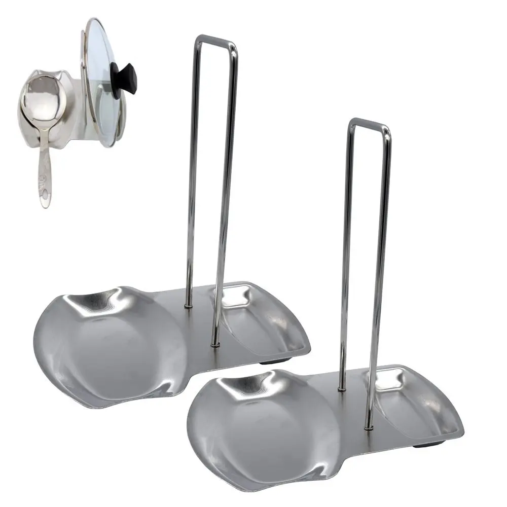 Pan Lid Organizer Storage Soup Spoon Rests lid holder spoon holder