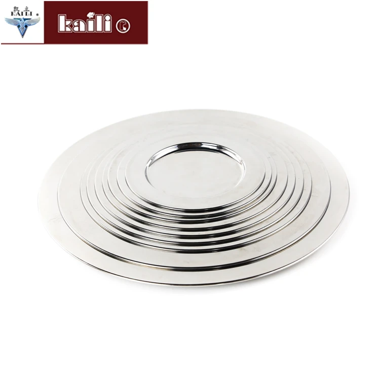 Multi Purpose Metal Round Dish Plate Flat Mirror Disk Using In Kitchen Buy Food Plate Stainless Steel Dinner Plate Dinner Plate Product On