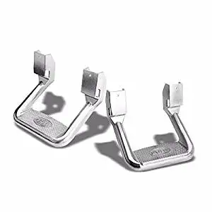 2x Bully AS-600 Chrome Universal Aluminum Side Step Mount Bar for Truck/SUV/Pickup