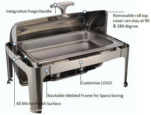 New DELUXE ROLL TOP Chafer Stainless Chafing Dish Lowest tOTAL pRICE $10 Rebate 