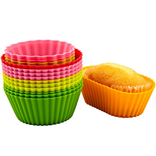 Hot Selling Colorful Silicone Heat Resistant Square Cupcake Liners