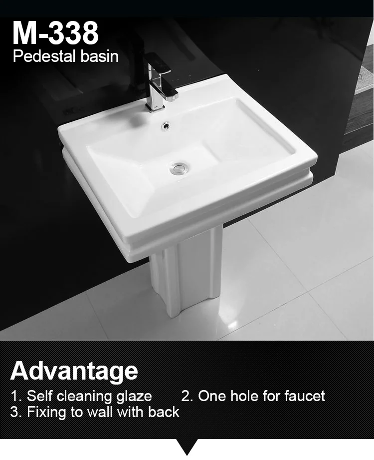 Dazzling travertine pedestal sink Classical Style Economic Pedestal Travertine Basins Meizhi