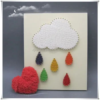 Cloud Wall Art Pelangi Tetes Tali Seni Untuk Dijual - Buy 