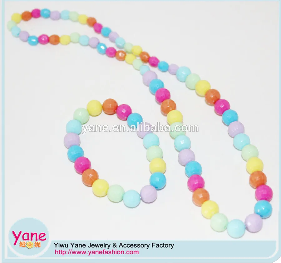 Round Beads Kids Necklace And Bracelet Set,Jewelry For Girls Buy