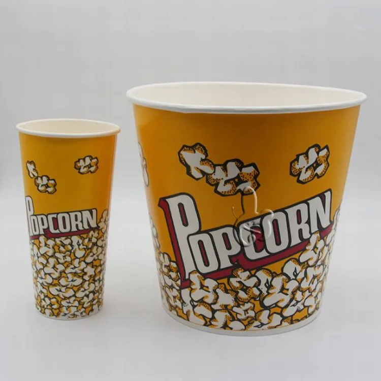 High Quality Oem Logo Popcorn Paper Cup Paper Bucket Buy Custom Logo