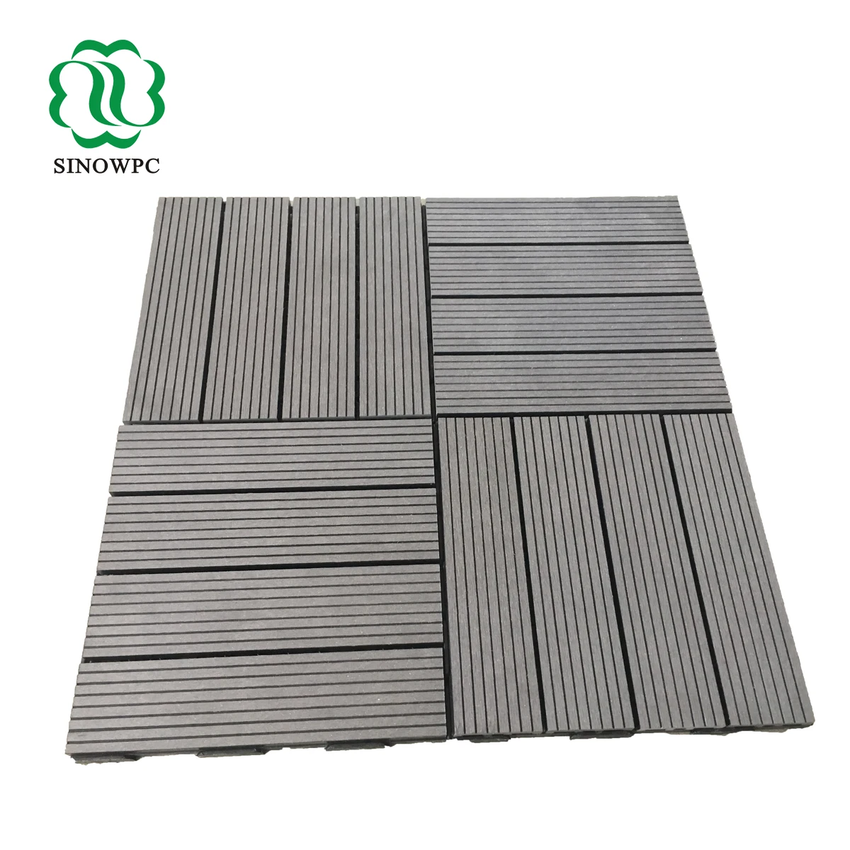 Wood Plastic Outdoor Deck Interlocking Plastic Floor Tiles For