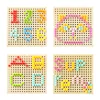 2019 hot sales Wholesale plastic colorful mushroom nails puzzle board educational toy for kindergarten children