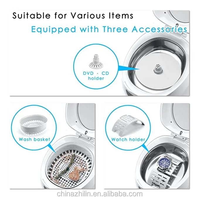 Australia free shipping auto-counting mini portable jewelry ultrasonic cleaner