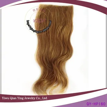 Natural Curly Light Brown Clip Hair Weave Extensions Long Wavy